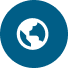 Blue globe icon on dark background.